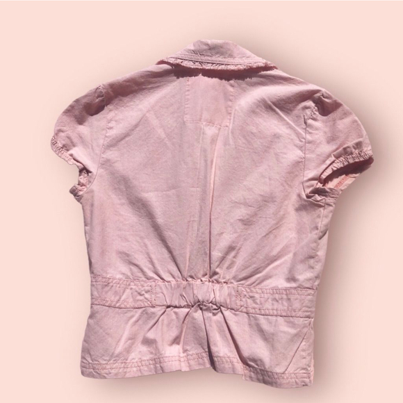 Y2K Pink Pinstriped Short Sleeve Blazer Size S - Picture 3 of 3